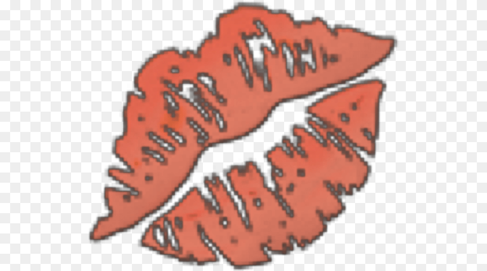 Peach Lips Emoji Emojilips Kiss Mark Kissmark Illustration, Body Part, Mouth, Person, Baby Png