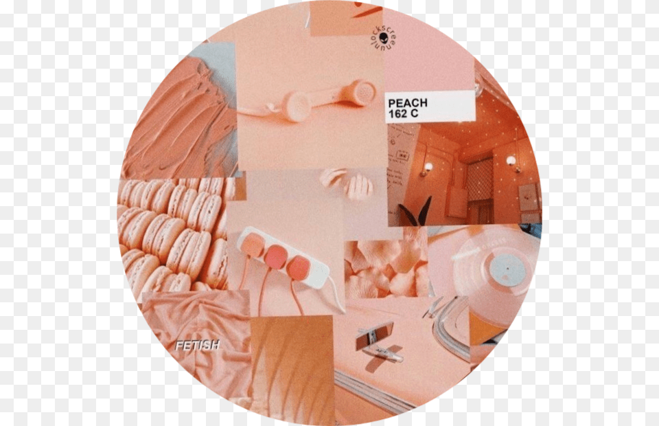 Peach Peachy Background Tumblr Aesthetic Circle Txt Beomgyu, Photography, Food, Sweets Png