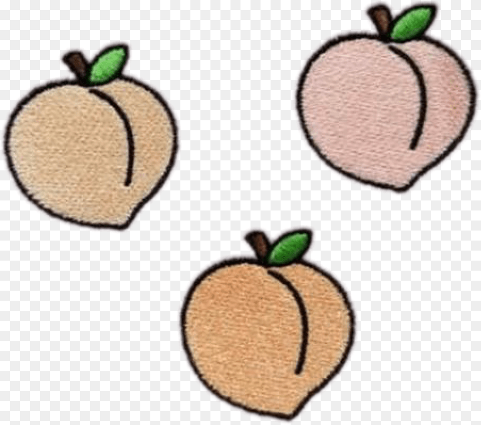 Peach Peachy Peaches Fruit Tumblr Patch Grunge Freetoed Peach, Bag, Food, Plant, Produce Free Png