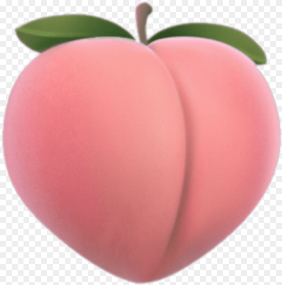 Peach Peachy Peachrmoji Emoji Ip Outline Peach Emoji Food, Fruit, Plant, Produce Free Transparent Png