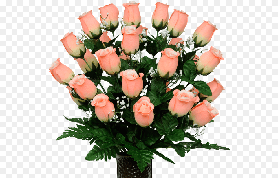 Peach Roses With Babys Breath3 Ruby39s Silk Flowers Peach Rose Artificial Bouquet, Flower, Flower Arrangement, Flower Bouquet, Plant Png Image