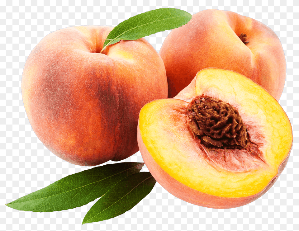 Peach Trio, Food, Fruit, Plant, Produce Free Transparent Png