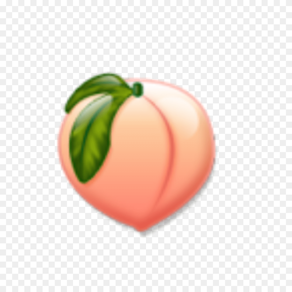 Peach Tumblr Clipart Peach Emoji Cute, Food, Fruit, Plant, Produce Free Png