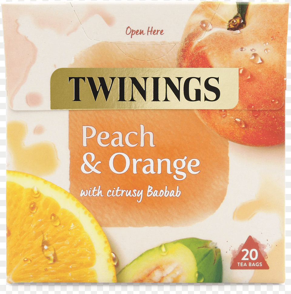 Peach U0026 Orange 20 Tea Bags Fruit U0026 Herbal Twinings Peach And Orange, Citrus Fruit, Food, Grapefruit, Plant Png Image