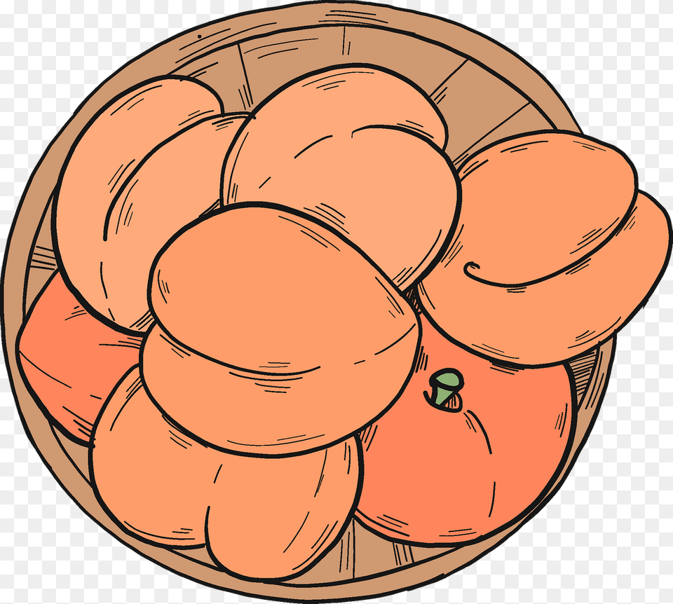 Peaches On A Plate Clipart, Food, Fruit, Plant, Produce Free Png Download