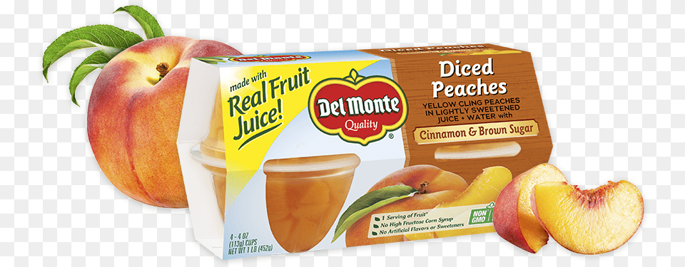 Peaches With Cinnamon Amp Brown Sugar Fruit Cup Snacks, Apple, Food, Peach, Plant Png Image