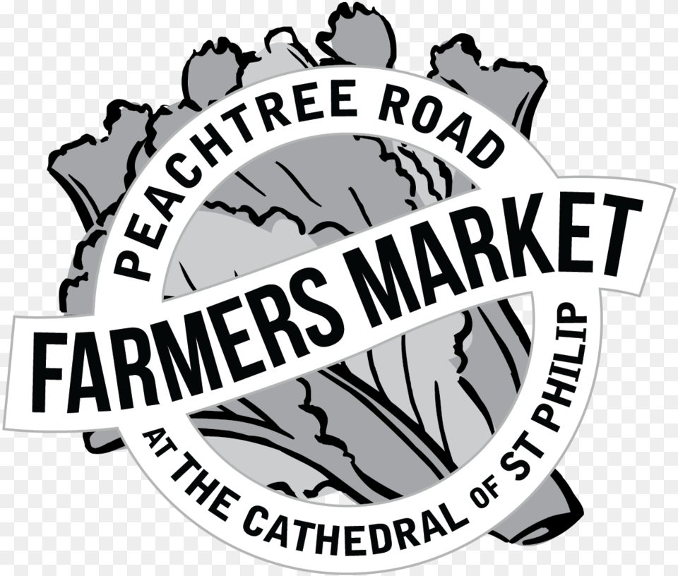 Peachtree Road Farmers Market Black And White, Logo, Architecture, Building, Factory Png Image