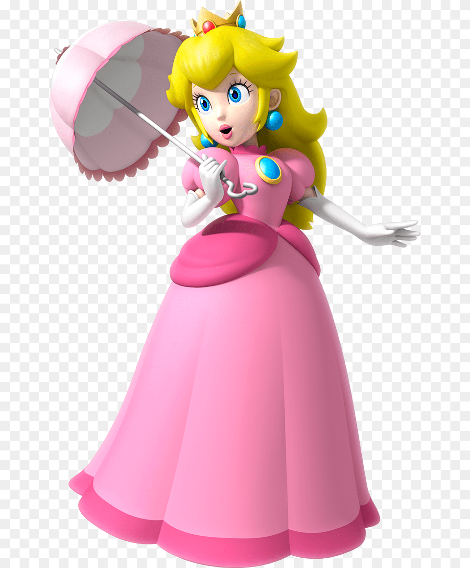 Peachwithparasol Princess Peach, Doll, Toy, Face, Head Free Png Download