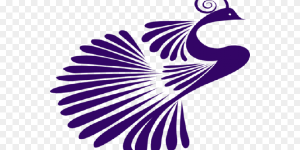 Peacock Clipart Purple Peacock Clipart Black And White, Animal, Bird Png Image