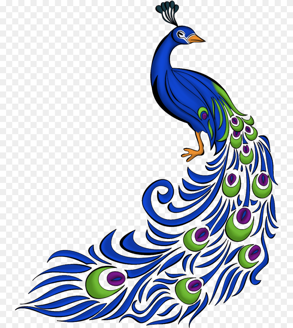 Peacock Clipart Two Border Design For Assignment, Animal, Bird Png