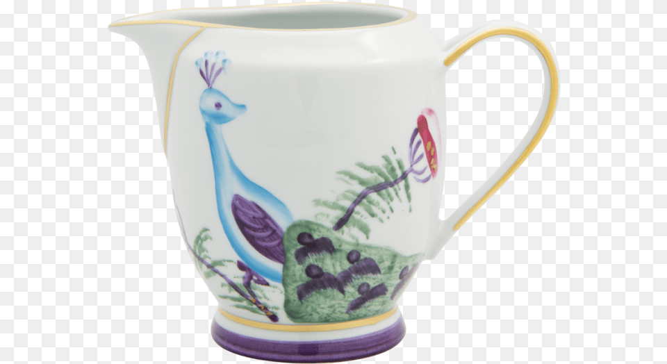 Peacock Creamer Milk Jug Ceramic, Art, Porcelain, Pottery, Cup Png Image