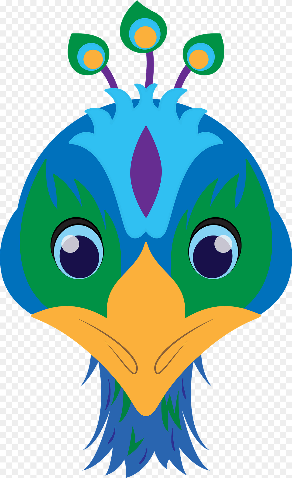Peacock Face Clipart, Animal, Beak, Bird, Art Free Transparent Png