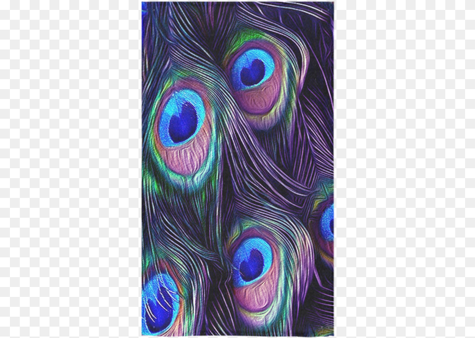 Peacock Feather Custom Towel 16 X28 Peacock Feather Purple, Art, Modern Art, Person, Pattern Free Png Download