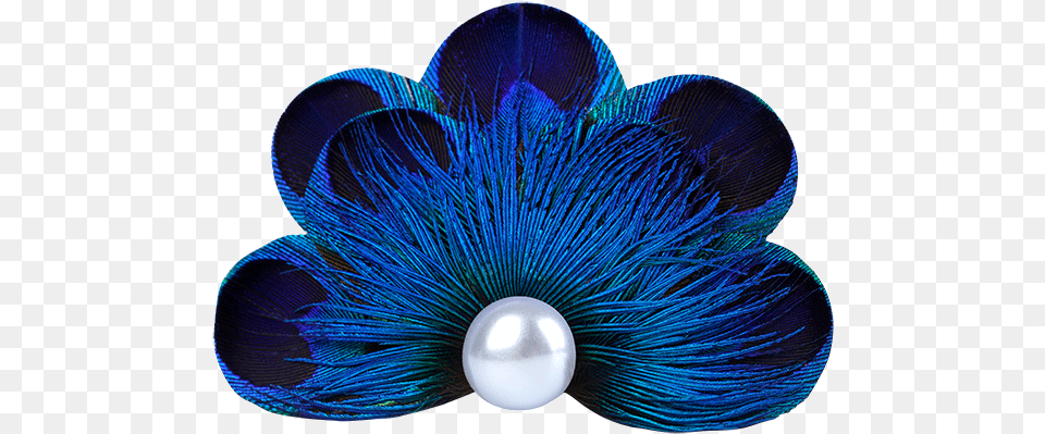 Peacock Feather Pearl Pet Hair Clip Barrette, Accessories, Jewelry, Brooch Free Transparent Png