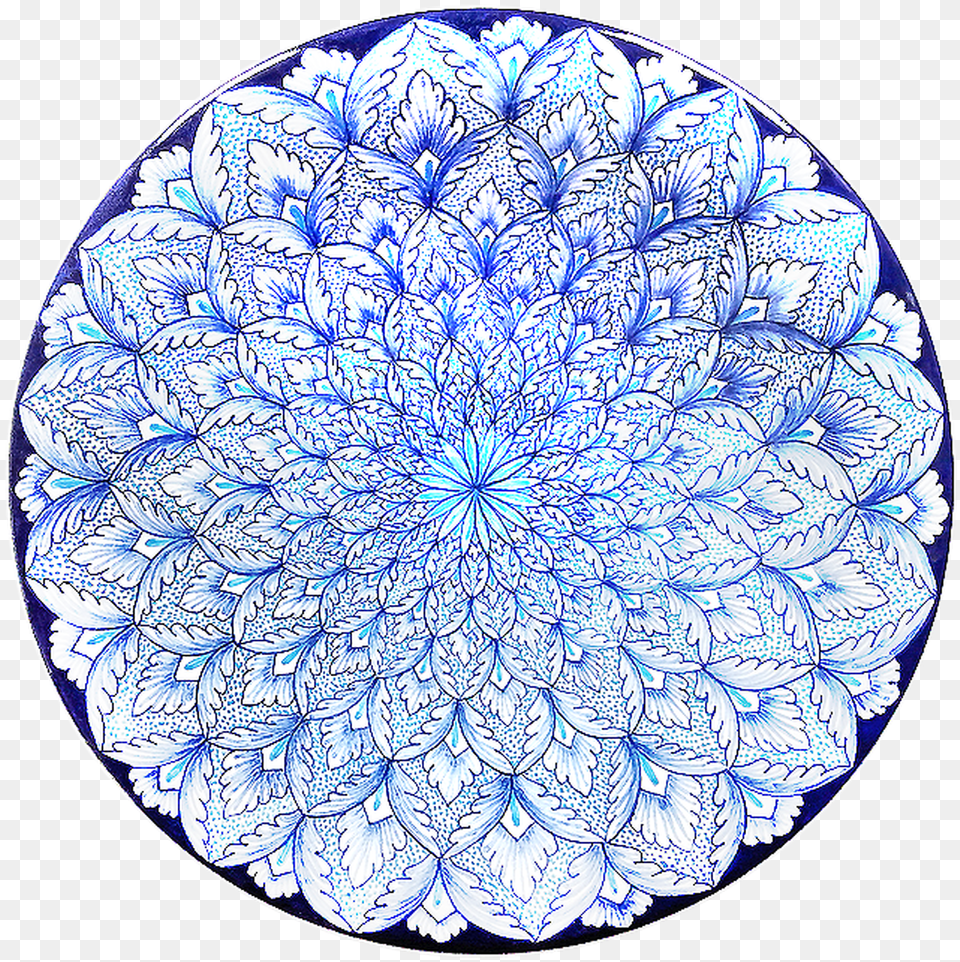 Peacock Featherpng Peacock Feather Blue Plate Circle Circle, Ice, Art, Outdoors, Pattern Png Image