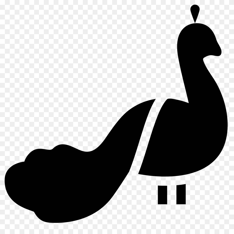 Peacock Filled Icon, Gray Png Image