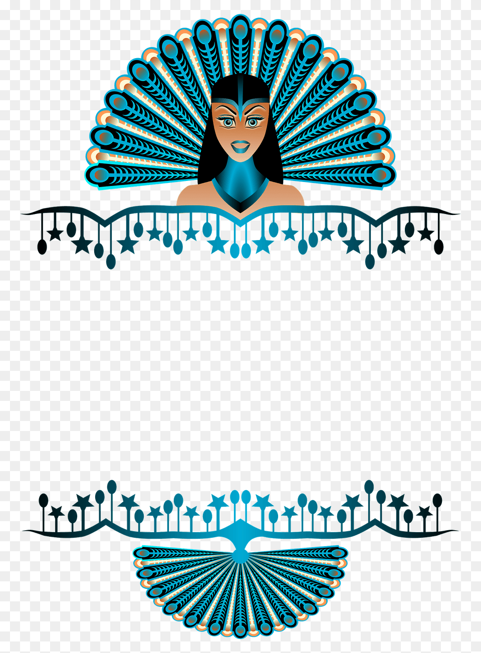 Peacock Girl Border Clipart, Person, Water Sports, Water, Swimming Free Png