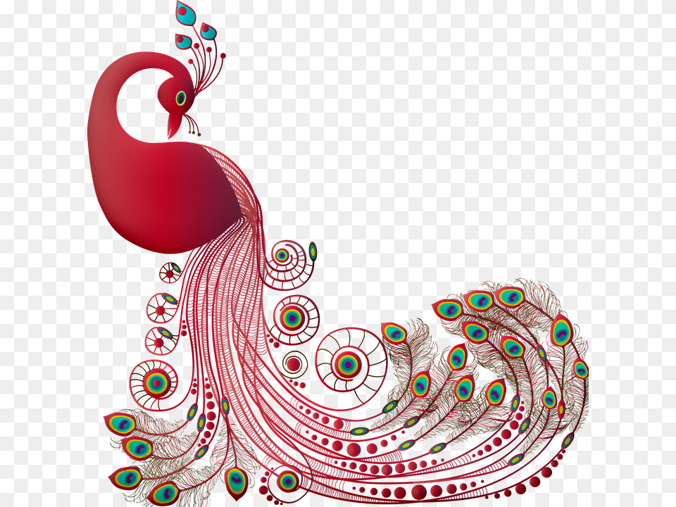 Peacock Graceful Bird Animal Plumage Raptor Wing Embroidery Designs, Pattern, Accessories, Fractal, Ornament Png Image