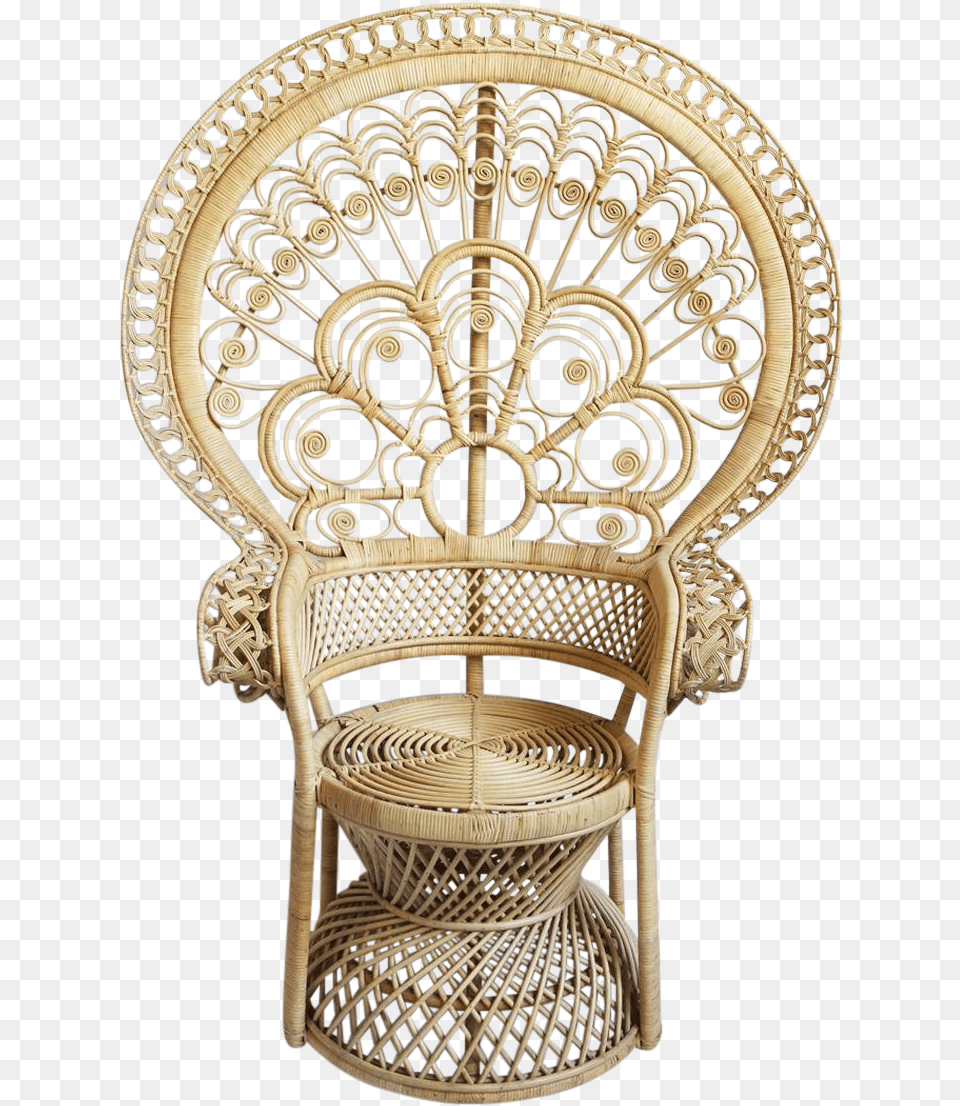 Peacock Rattan Chair Throne, Art, Furniture, Handicraft Free Png