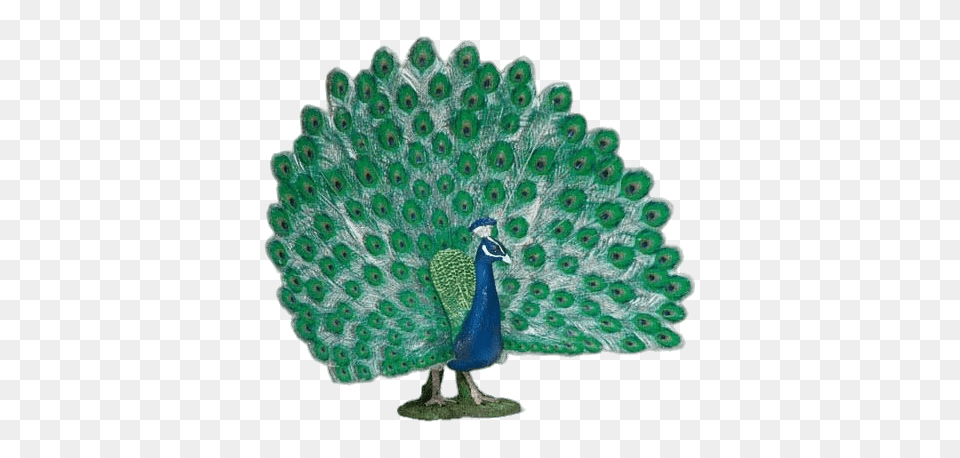 Peacock With Open Tail Figurine, Animal, Bird Free Transparent Png
