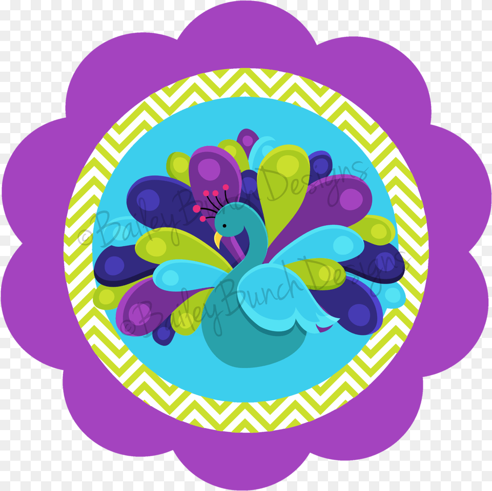 Peacock Xl Deluxe Happy Birthday Banner Toy, Art, Graphics, Purple, Pattern Png Image