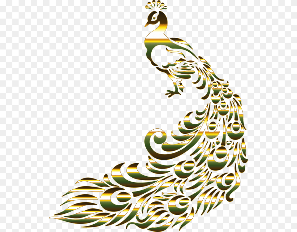 Peafowl Bird Feather Drawing, Gold, Accessories, Bronze, Chandelier Free Png Download