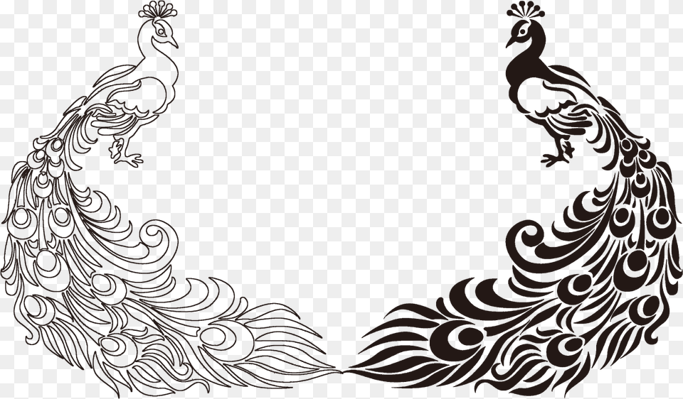 Peafowl Feather Bird Drawing Clip Art Border Designs For Assignment, Stencil, Floral Design, Graphics, Pattern Png Image