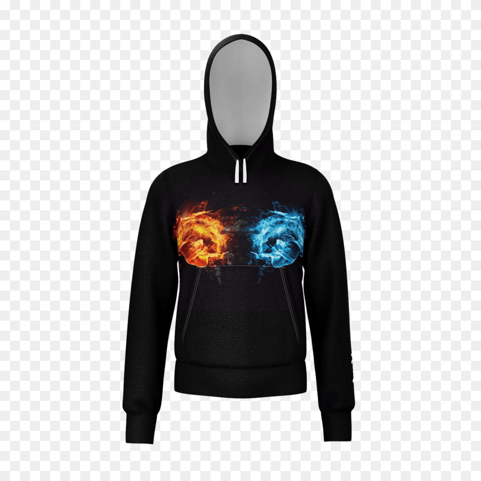 Peak Fire Water Fists Hoodie, Clothing, Hood, Knitwear, Sweater Png Image