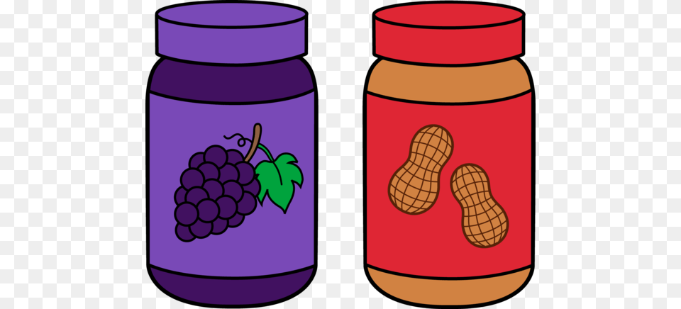 Peanut Butter And Jelly Jars Favorite Food Butter, Jar, Bottle, Produce, Shaker Png Image