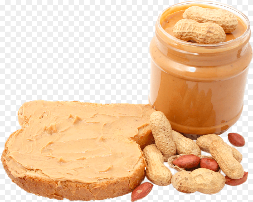 Peanut Butter And Jelly Peanut Butter On Bread, Food, Peanut Butter, Nut, Plant Png Image