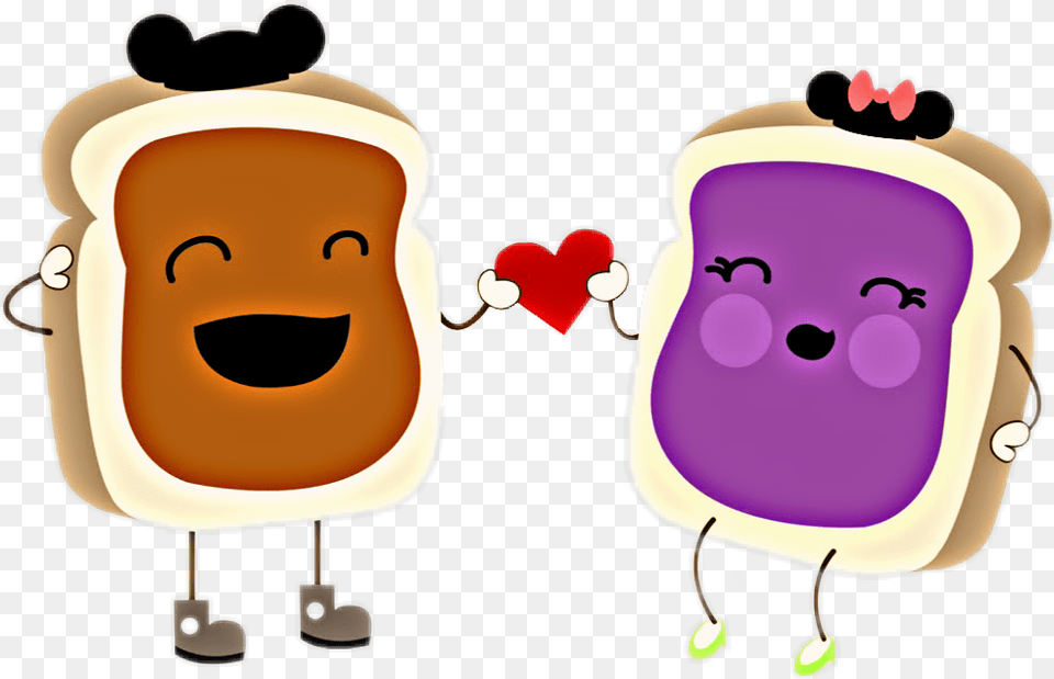 Peanut Butter And Jelly Sandwich Clipart Cartoon Pb Amp J, Accessories, Earring, Jewelry, Face Free Png Download