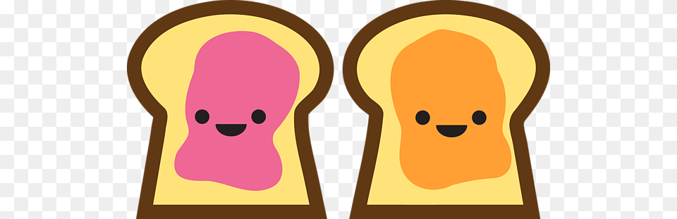 Peanut Butter And Jelly Toast Friends Greeting Card For Sale, Bread, Food, Face, Head Free Transparent Png