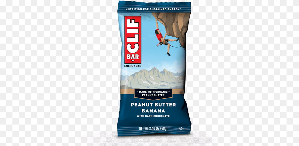 Peanut Butter Banana With Dark Chocolate Packaging Clif Bar Peanut Butter Chocolate, Outdoors, Male, Boy, Child Free Png Download