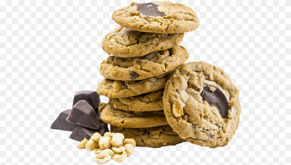 Peanut Butter Chocolate Chunk Cookies By George, Food, Sweets, Burger, Cookie Png Image