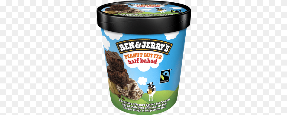 Peanut Butter Half Baked Pint Ben And Jerry39s Ice Cream, Dessert, Food, Ice Cream, Ketchup Free Transparent Png