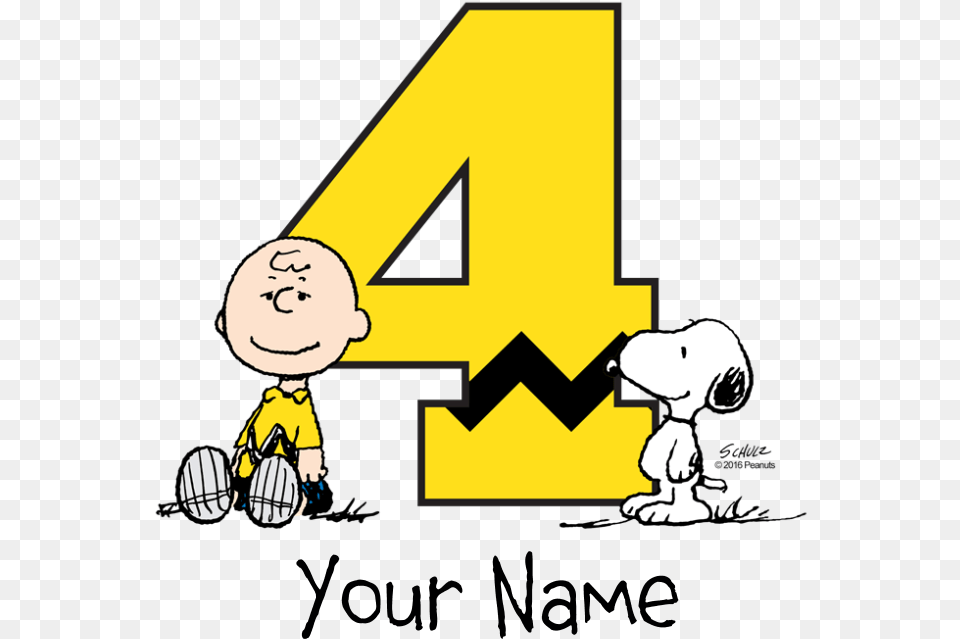Peanuts Personalized 4th Birthday Kids Trucker Hat Charlie Brown Birthday, Symbol, Baby, Text, Person Free Png