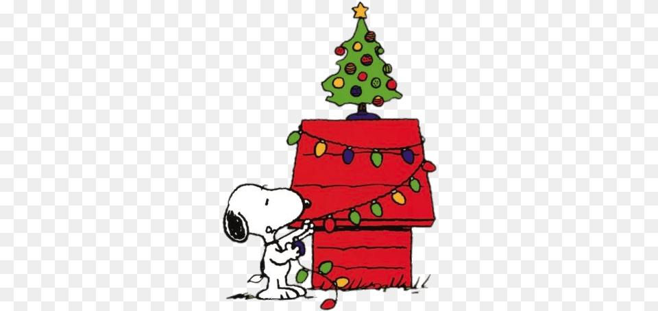 Peanuts Snoopy Decorating House Snoopy Red Baron Christmas, Christmas Decorations, Festival, Christmas Tree, Dynamite Free Png Download