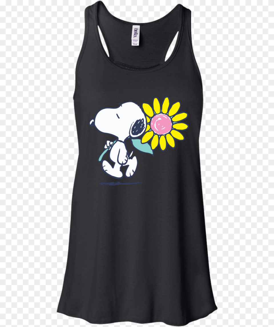 Peanuts Snoopy Pink Daisy Flower Shirt Racerback Tank Halloween20xx Sweatin For The Wedding Fitness Inspired Racerback, Clothing, Tank Top, Head, Person Png