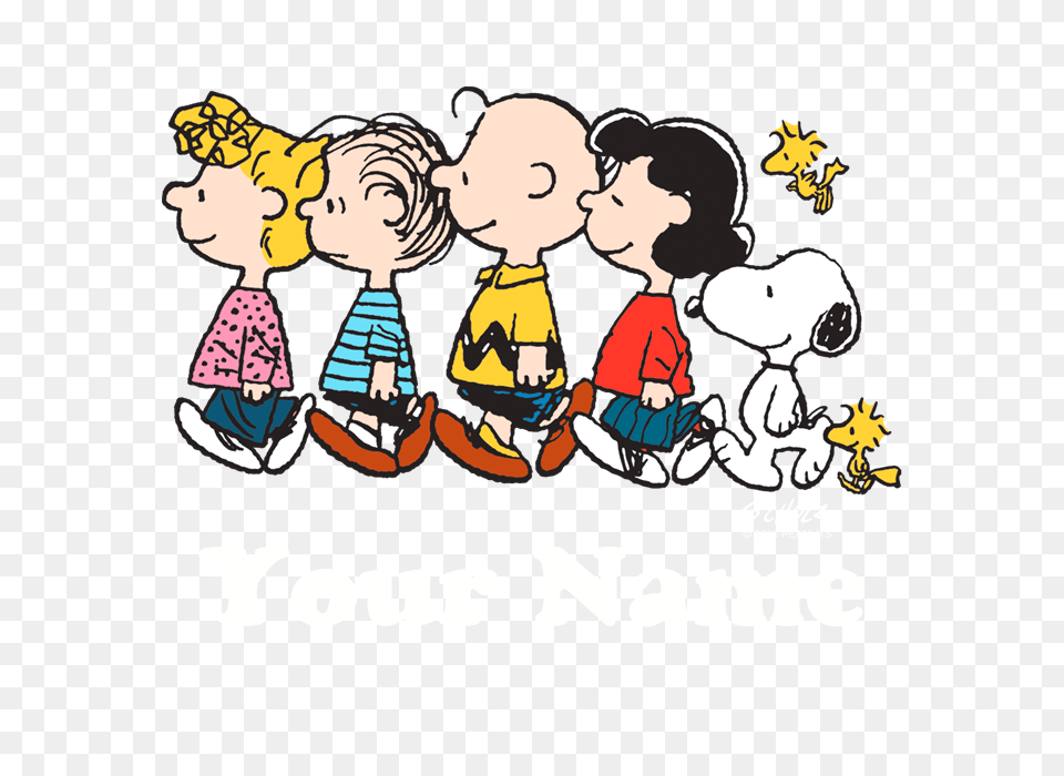 Peanuts Walking No Bg Personalized Apron, Advertisement, Baby, Person, Poster Free Png