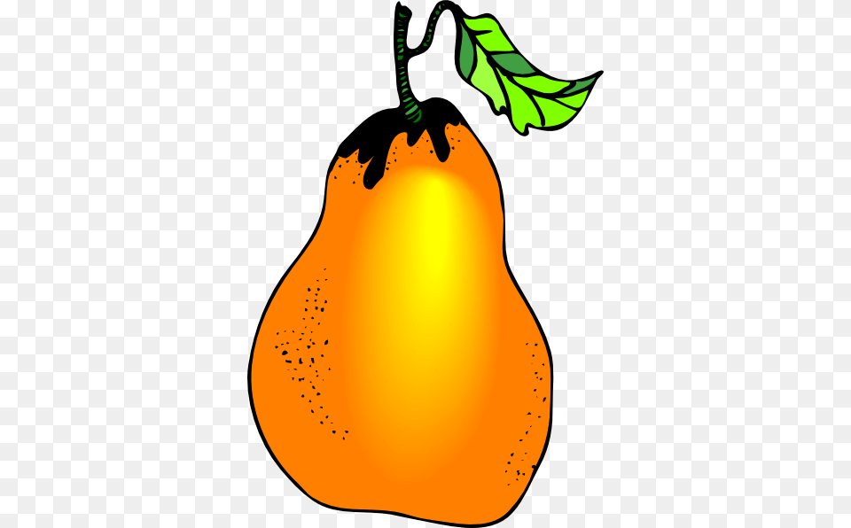 Pear Clipart Orange, Food, Fruit, Plant, Produce Png