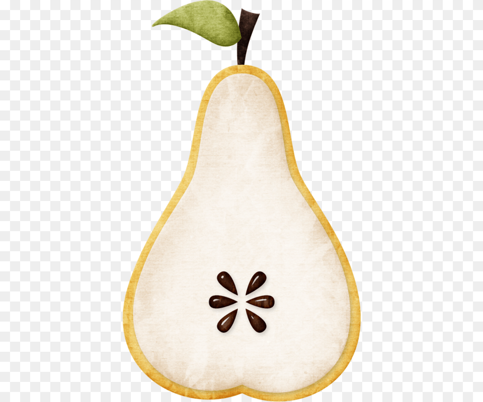 Pear Clipart Pear Half Clipart, Produce, Food, Fruit, Plant Free Png Download