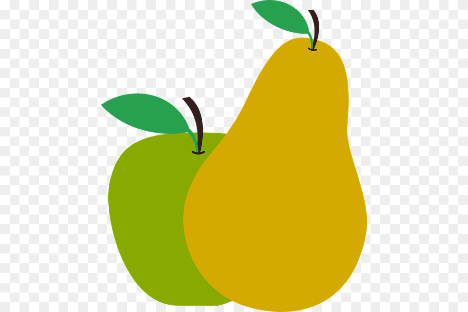 Pear Clipart Pera Apple And Pear, Food, Fruit, Plant, Produce Png