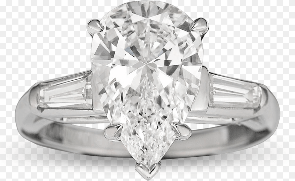 Pear Cut Golconda Diamond Ring Ring, Accessories, Gemstone, Jewelry, Silver Free Png