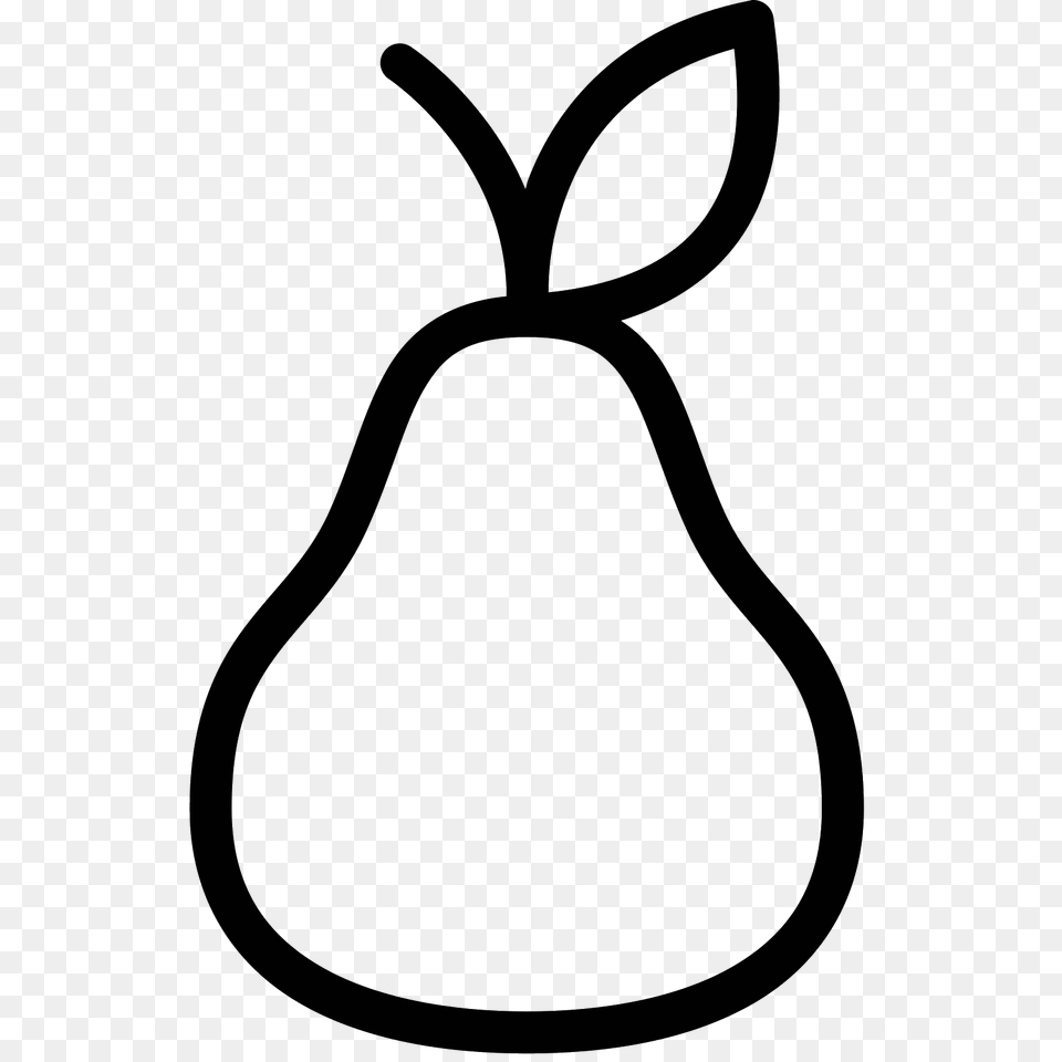 Pear Icon, Gray Free Png Download