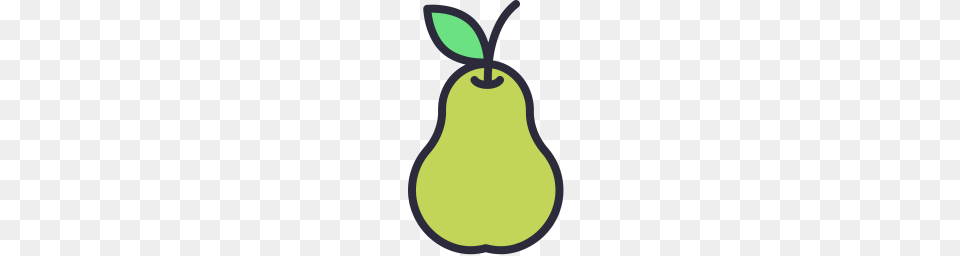 Pear Icon Outline Filled, Food, Fruit, Plant, Produce Free Transparent Png