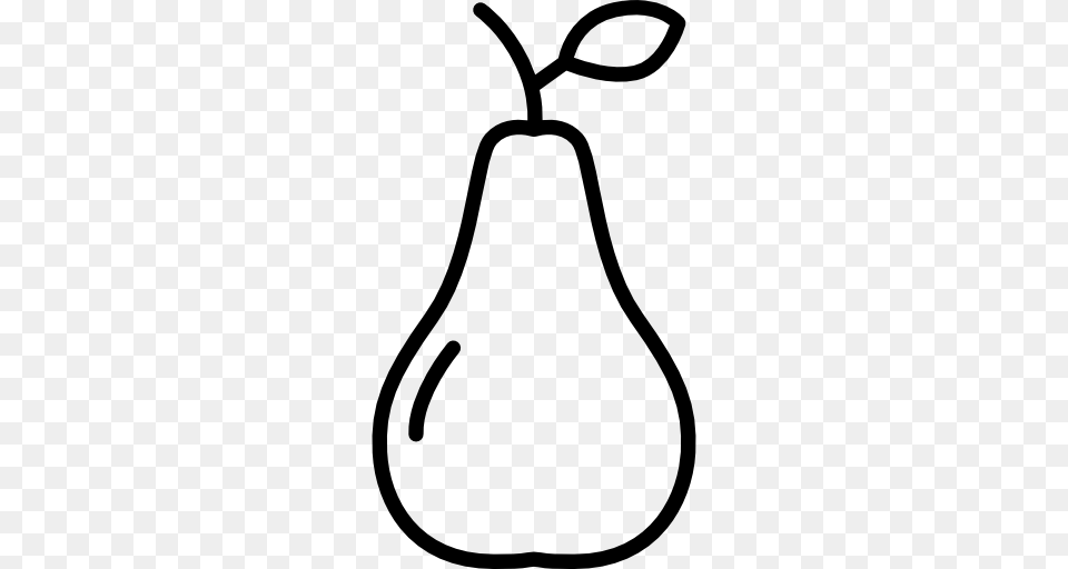 Pear Organic Health Healthy Food Fruit Food Icon, Gray Free Transparent Png