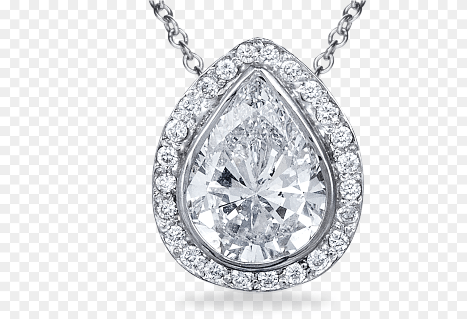 Pear Shaped Diamond Pendant Necklace, Accessories, Gemstone, Jewelry, Locket Png Image