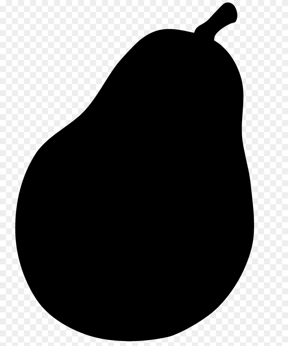 Pear Silhouette, Food, Fruit, Plant, Produce Png Image