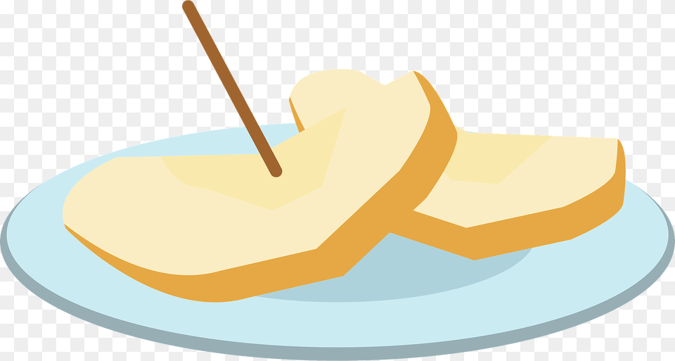 Pear Slices On A Plate Clipart, Bread, Food, Toast, Meal Png