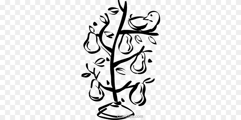 Pear Tree Royalty Vector Clip Art Illustration, Graphics, Floral Design, Pattern, Person Free Png